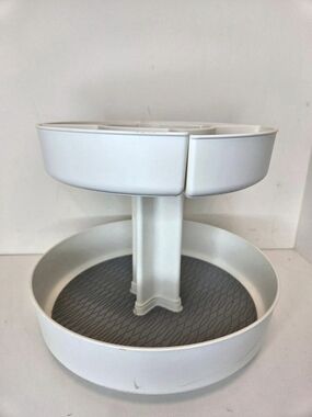 Copco Non-Skid 2-Tier Turntable in White & Gray